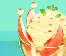 桃子冰淇淋-原创すいーとり