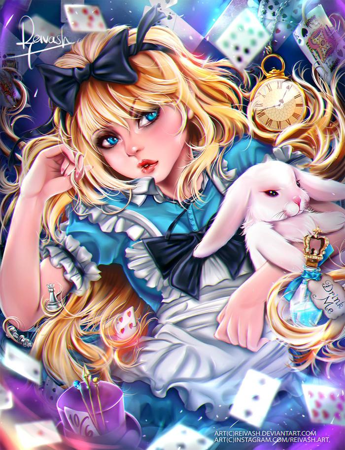 Alice in Wonderland -爱丽丝插画图片壁纸