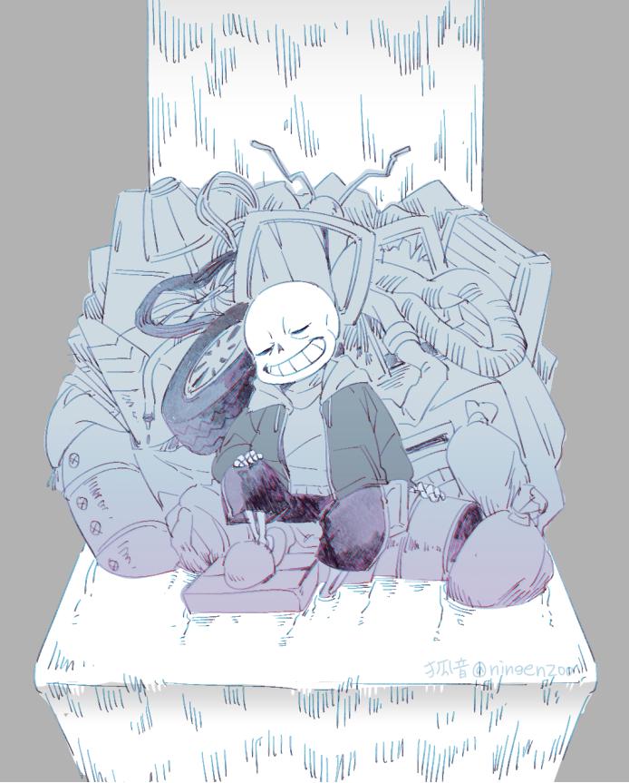 p站画师作品sans in garbage dump