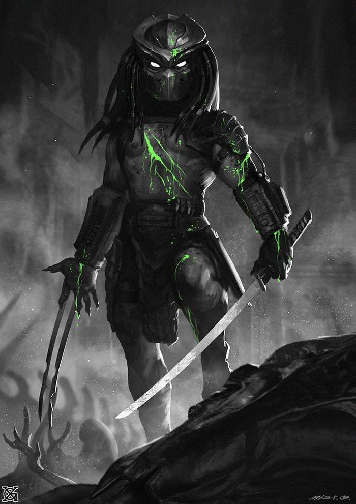 Predator——Alien Butcher插画图片壁纸