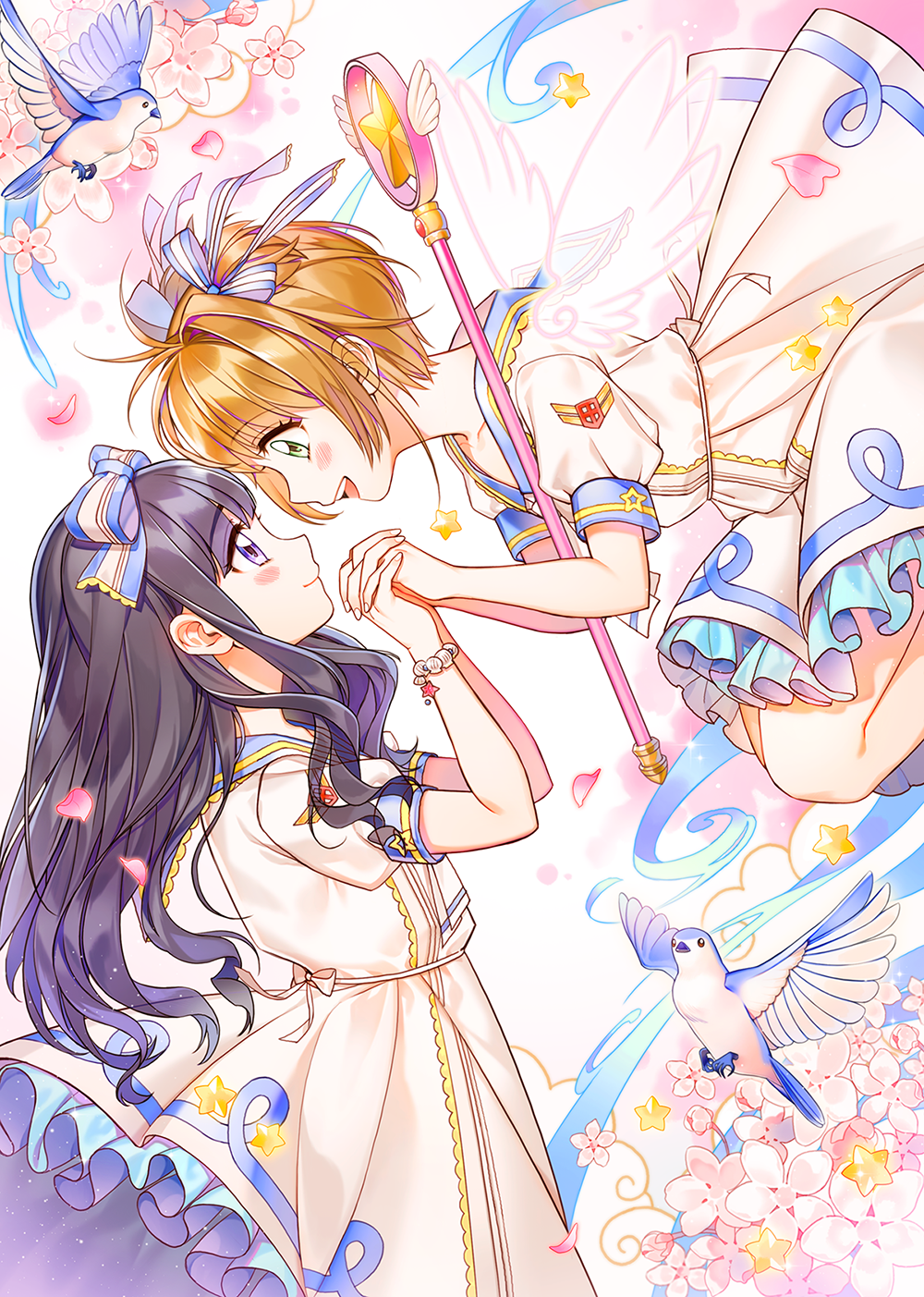 卡片插座樱花插画图片壁纸