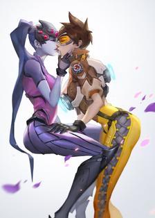 Widowmaker x Tracer插画图片壁纸