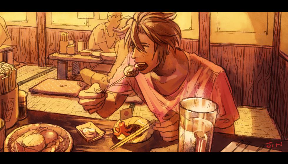 しいたけの串焼き插画图片壁纸