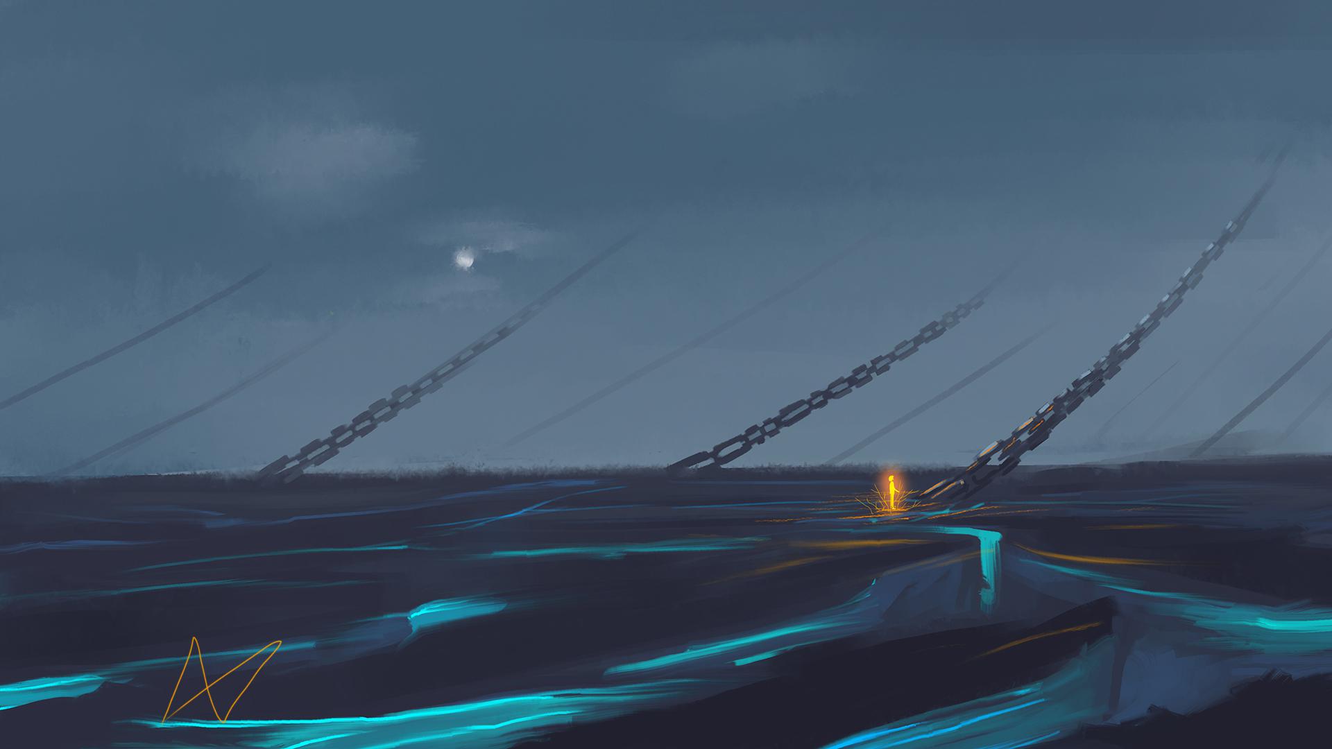 默·锁链插画图片壁纸