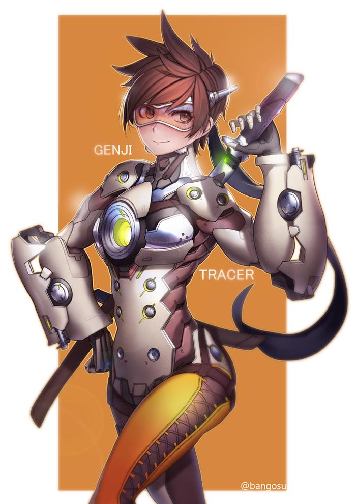 Tracer&Genji插画图片壁纸