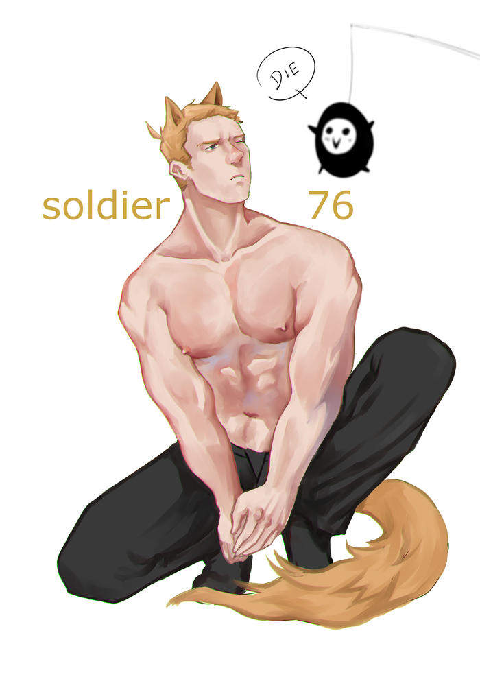 soldier 76插画图片壁纸