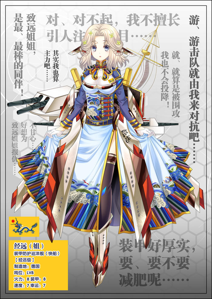 北洋水师128周（原创舰娘）插画图片壁纸