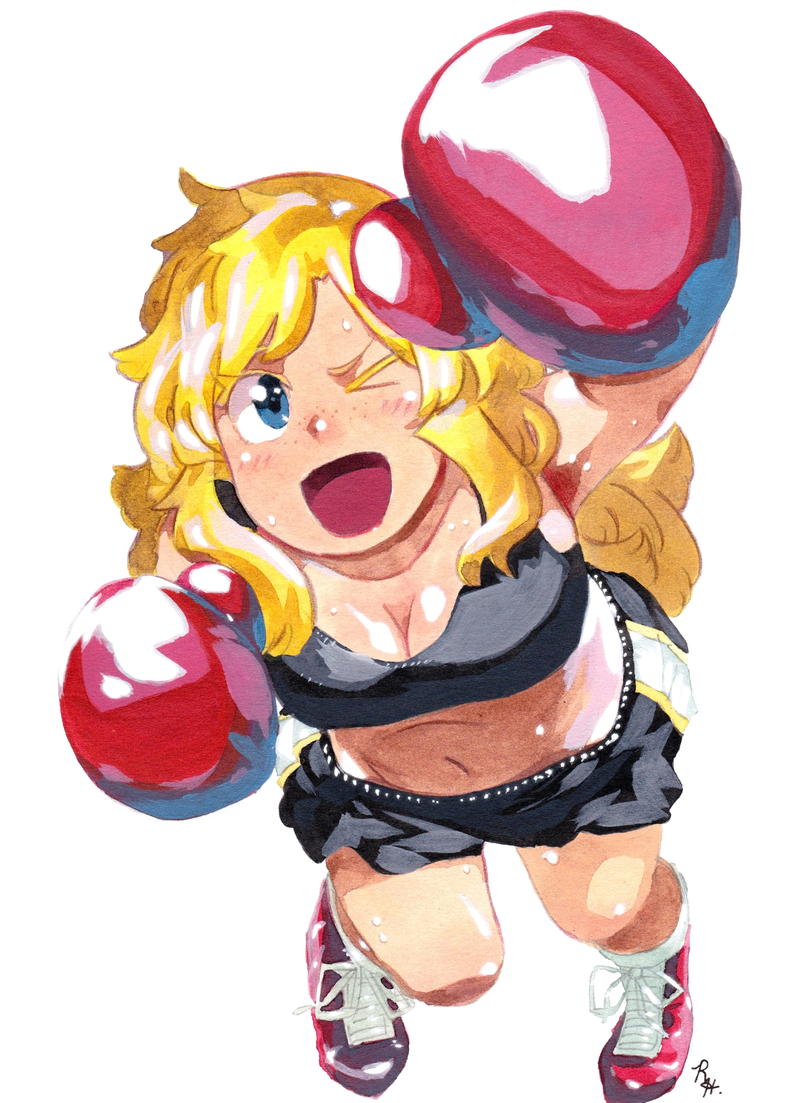 拳击手安娜插画图片壁纸