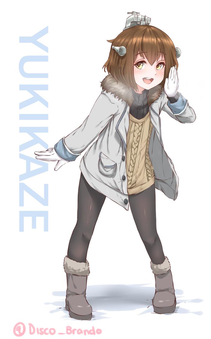yukikaze winter插画图片壁纸