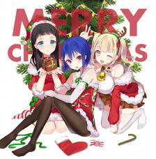 merry christmas插画图片壁纸