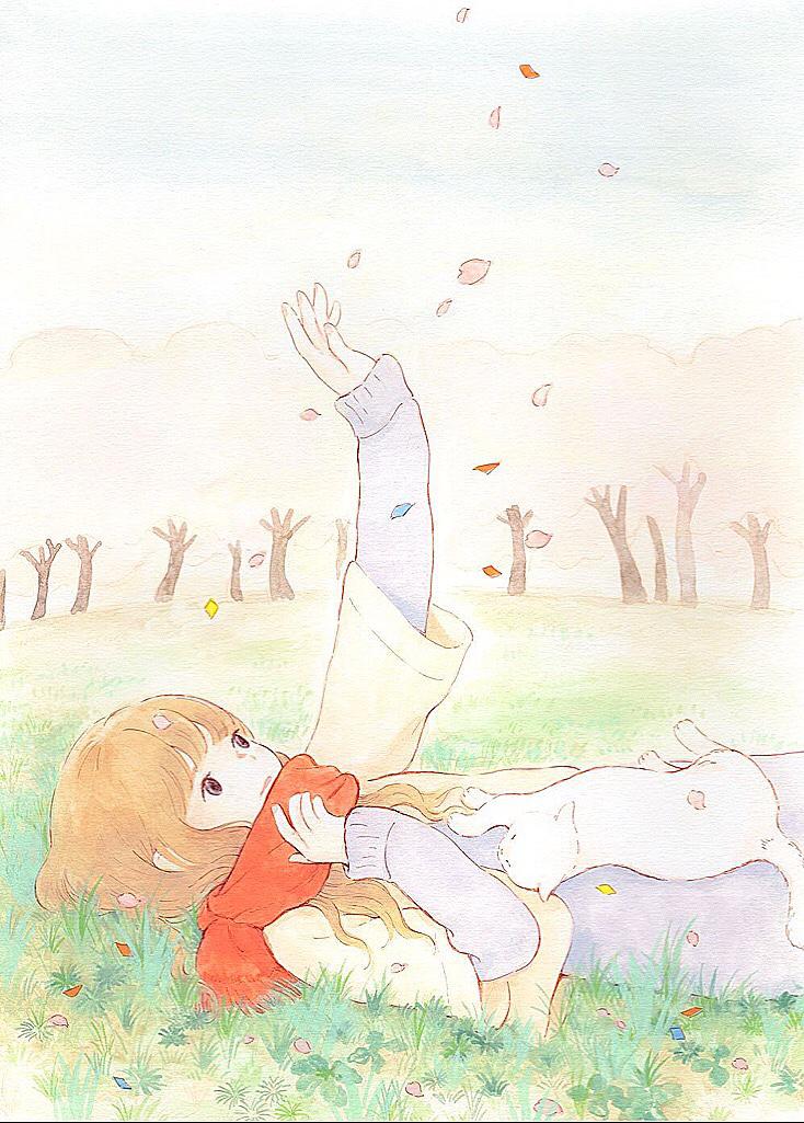 混入花瓣中