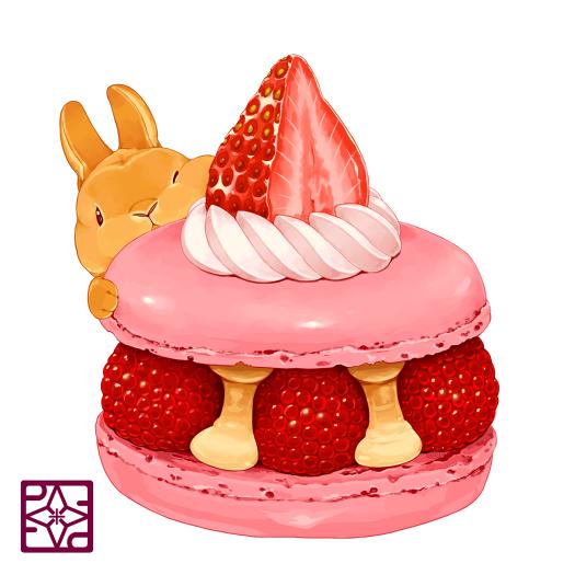 very berry berry bunny插画图片壁纸
