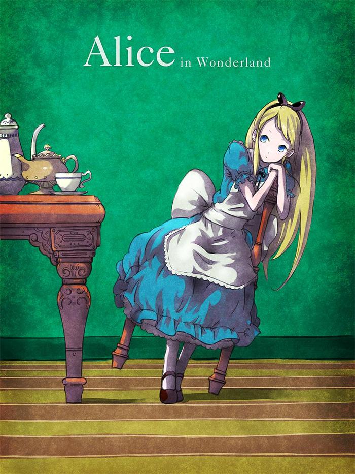 Alice in Wonderland插画图片壁纸