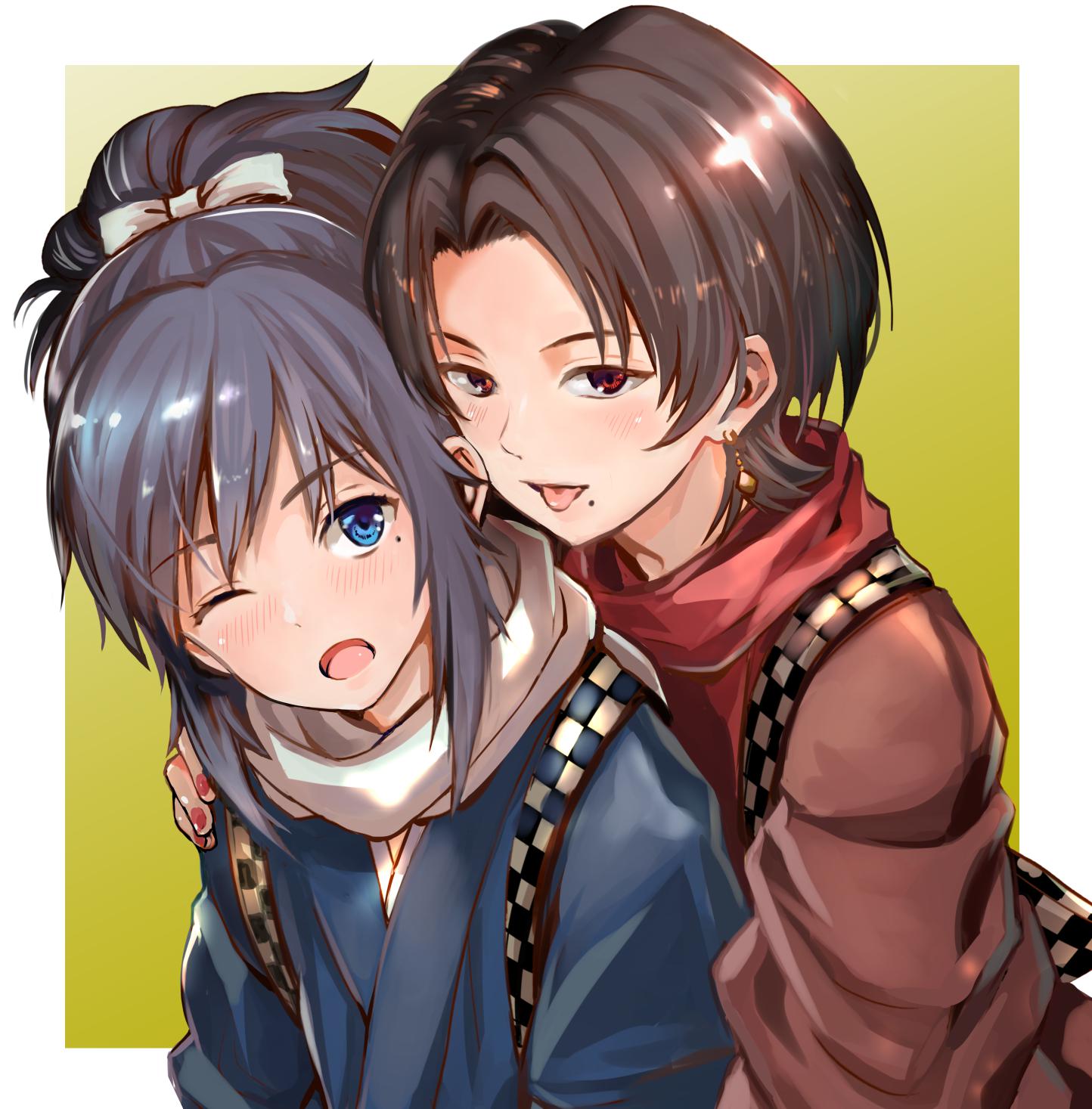 大和守安定&加州清光 トリミング前插画图片壁纸