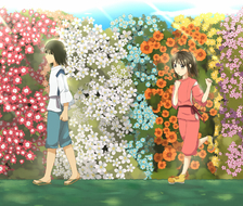Boy, Girl and Flower