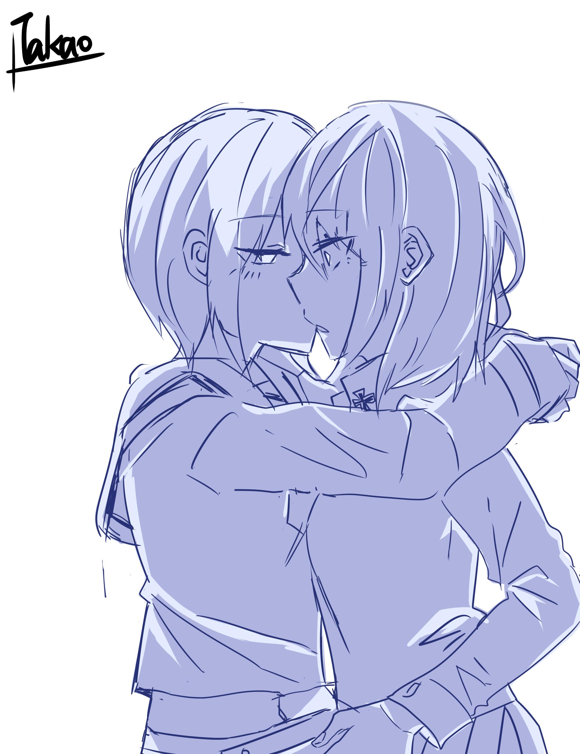 戰車道百合插画图片壁纸