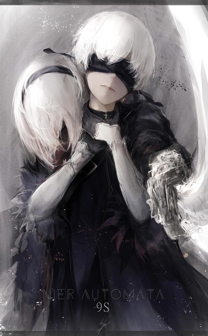 9S×2B插画图片壁纸