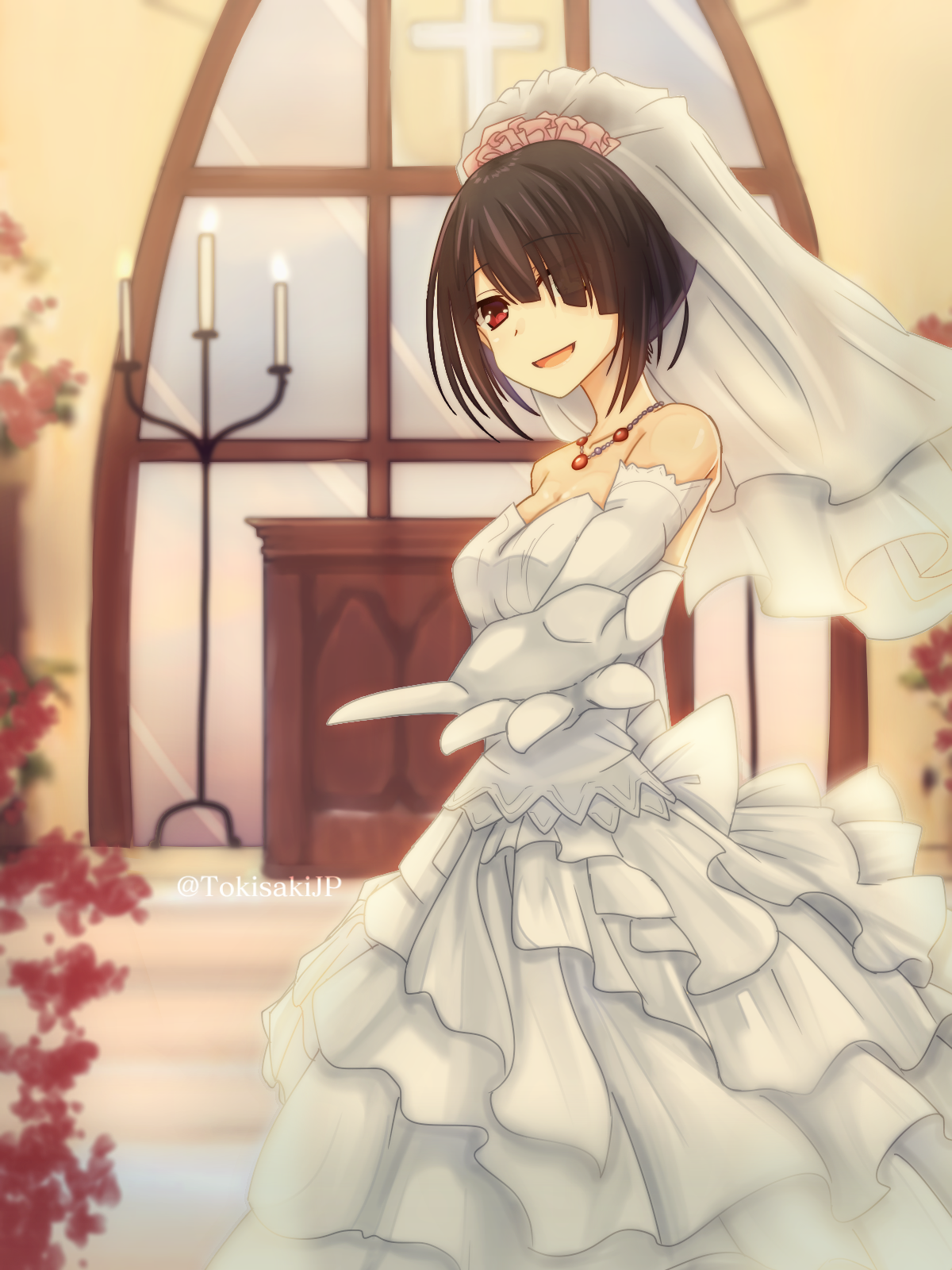 婚礼狂三插画图片壁纸
