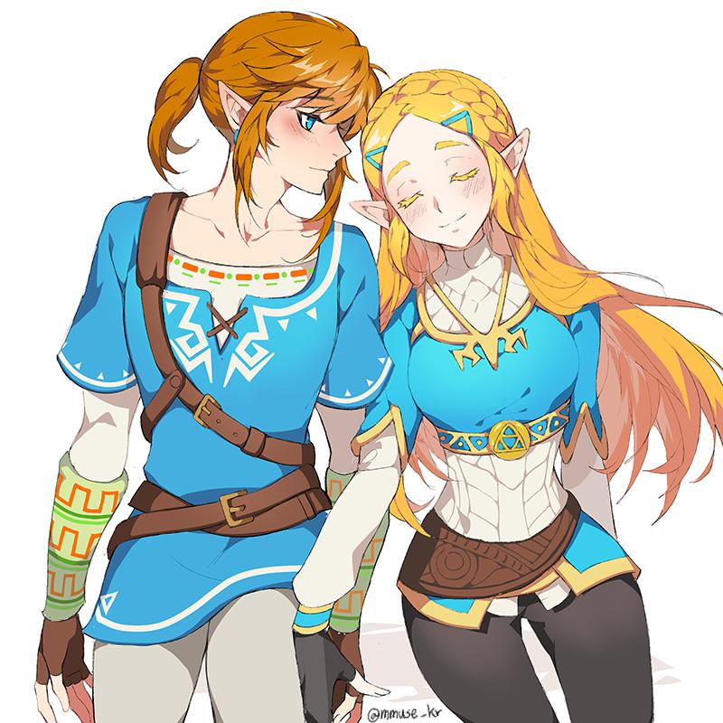 Breath of the Wild link and zeld