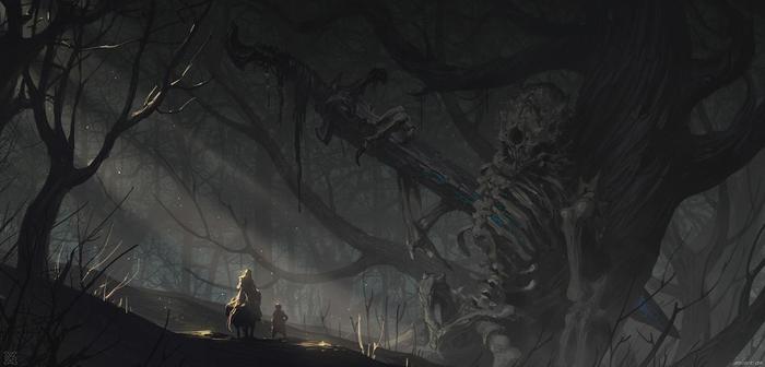 Monster’s skeleton插画图片壁纸