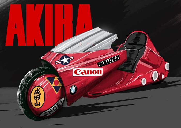 金田摩托车插画图片壁纸