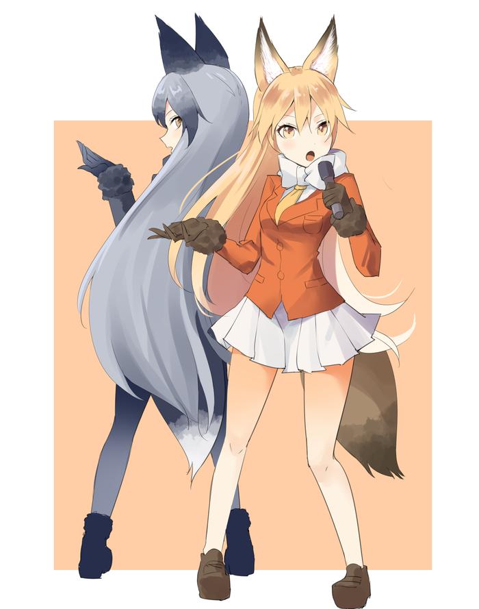 狐狸朋友狐狸狐狸&狐狸狐狸(4张)插画图片壁纸