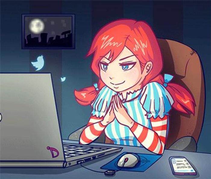 Smug Wendy's插画图片壁纸