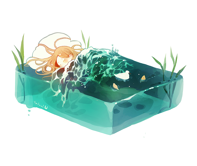 water's lull.插画图片壁纸