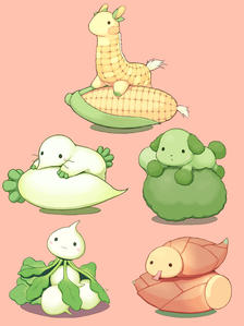 蔬菜动物系列6 ~ 10插画图片壁纸