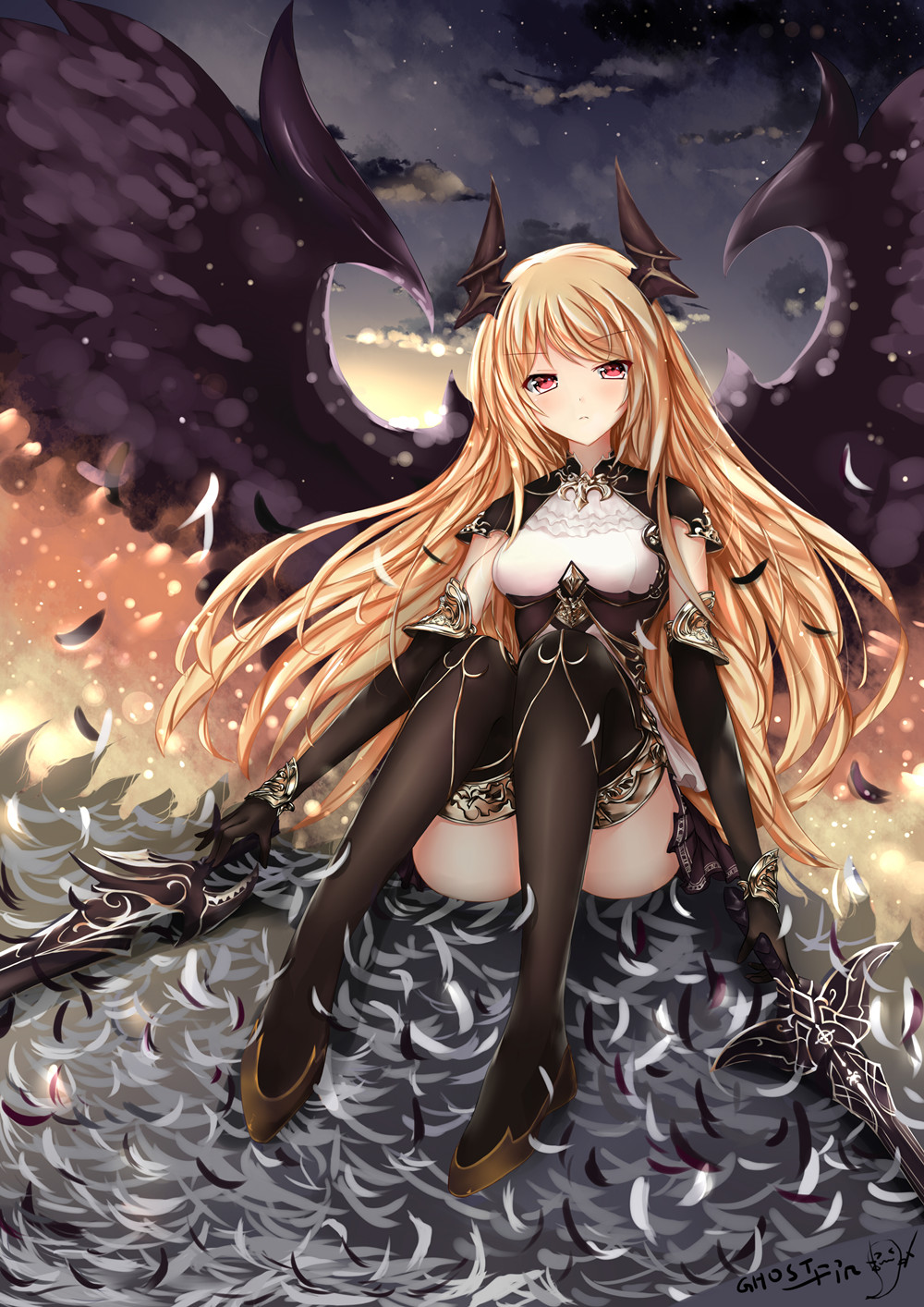 黑暗天使奥利维耶插画图片壁纸