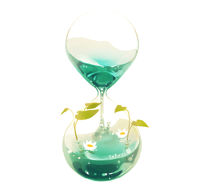 flowing time.-Original水時計