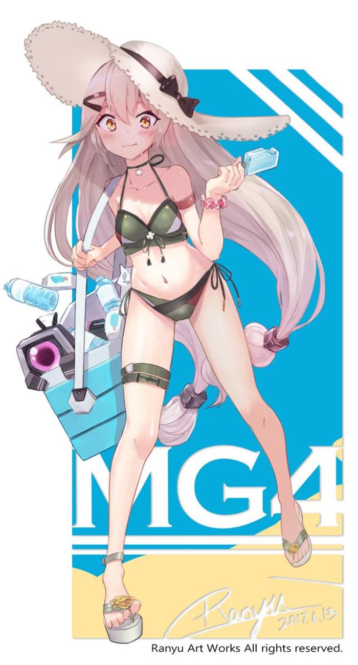 少女前线 MG4 水着插画图片壁纸