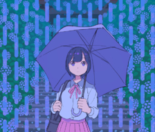 雨和紫阳花-原创女孩子