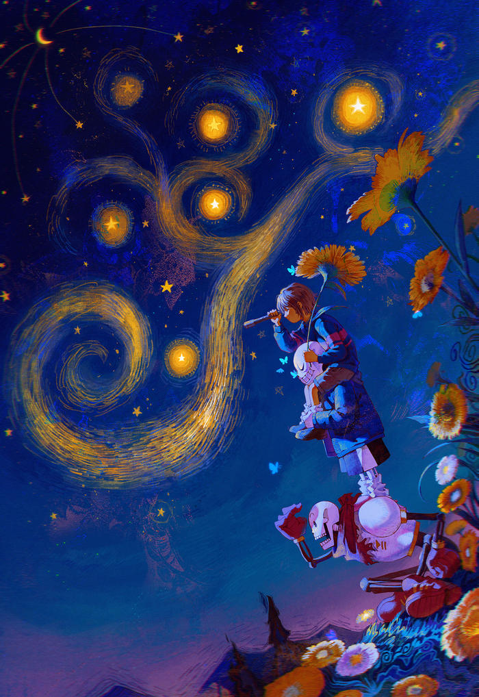 Starry Starry Night插画图片壁纸