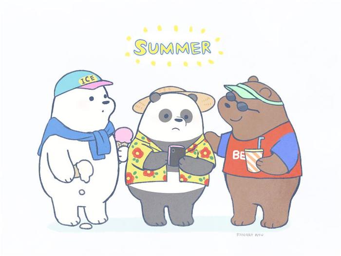 SUMMER BEAR BEARS插画图片壁纸