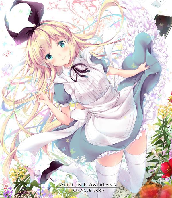 Alice in FlowerLand插画图片壁纸