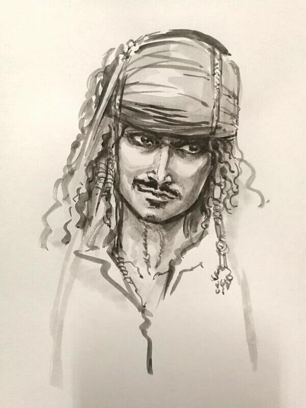 傑克·斯帕羅（加勒比海盜）插画图片壁纸