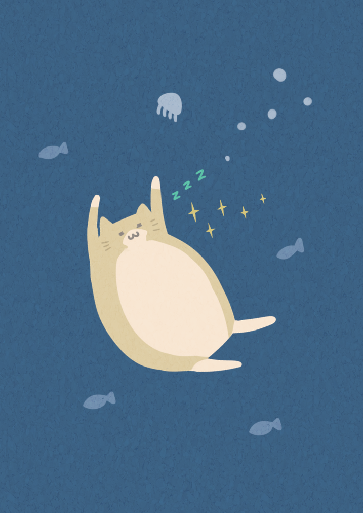 胖子猫福尔斯利普插画图片壁纸
