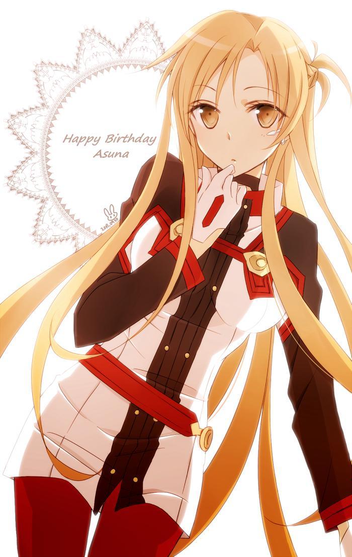 Happy Birthday Asuna插画图片壁纸
