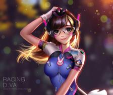 Racing D.Va.-Illustration守望先锋