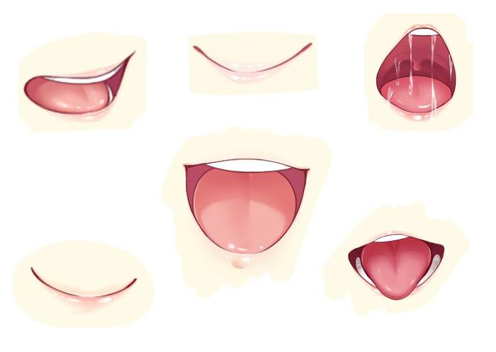 临摹嘴唇，练习各种各样插画图片壁纸