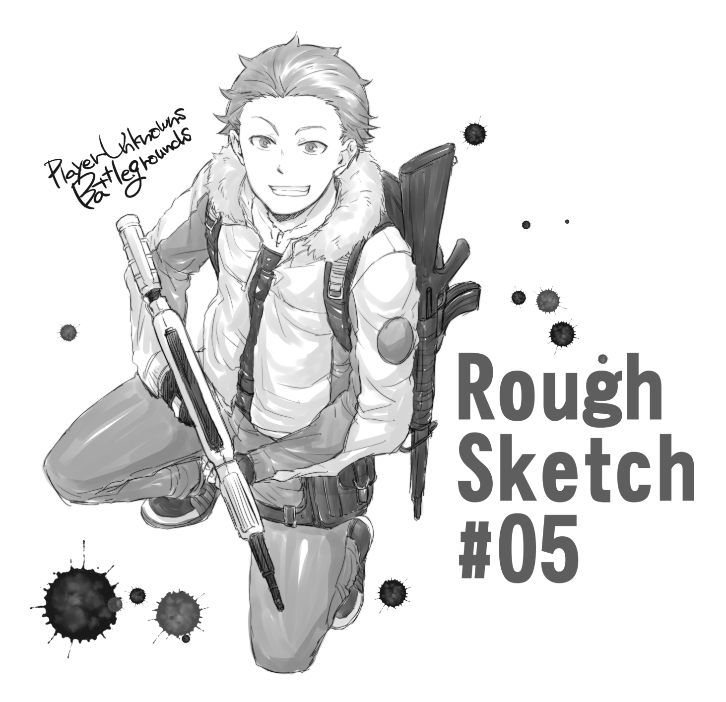 ＃05 RoughSketch插画图片壁纸