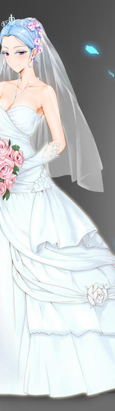 克海CP Helena婚纱插画图片壁纸