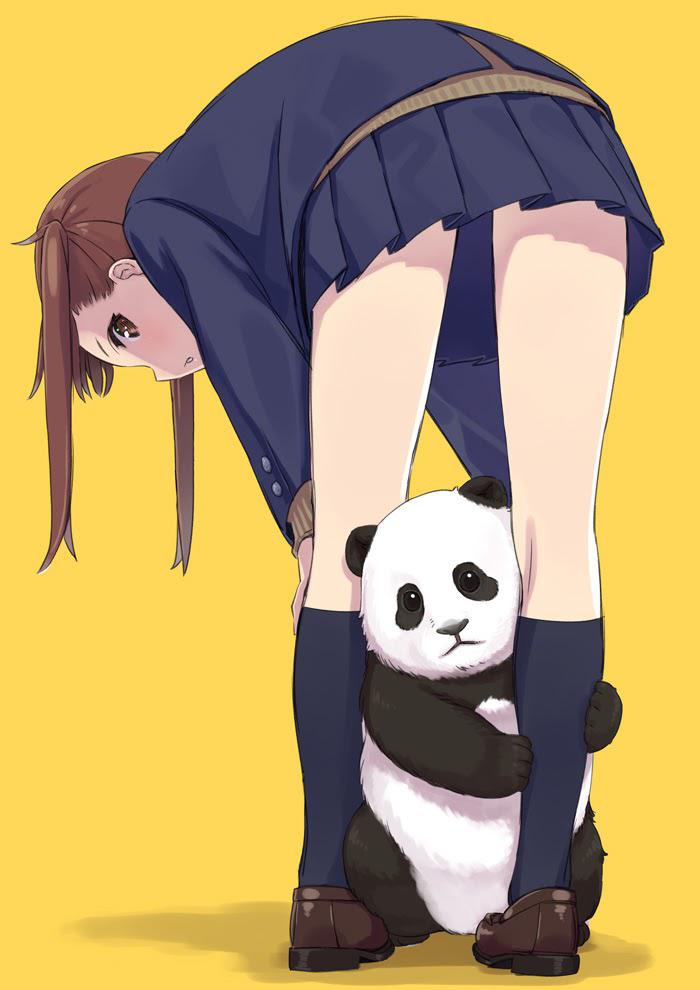 熊猫与女孩头像同人高清图