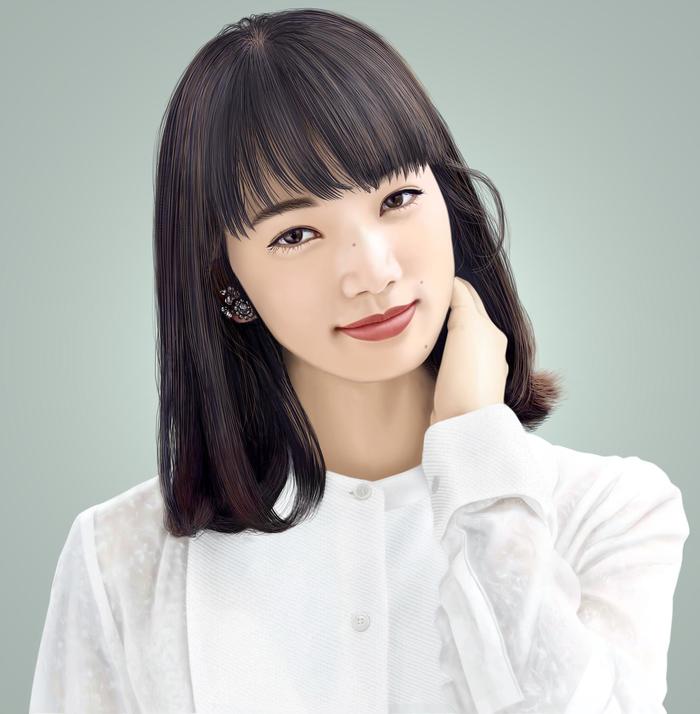 小松菜奈（模写）插画图片壁纸