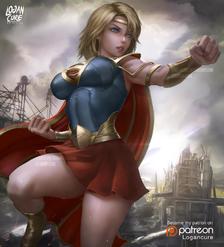 Supergirl Injustice插画图片壁纸