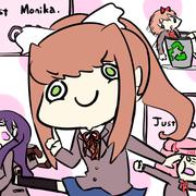 Just Monika插画图片壁纸