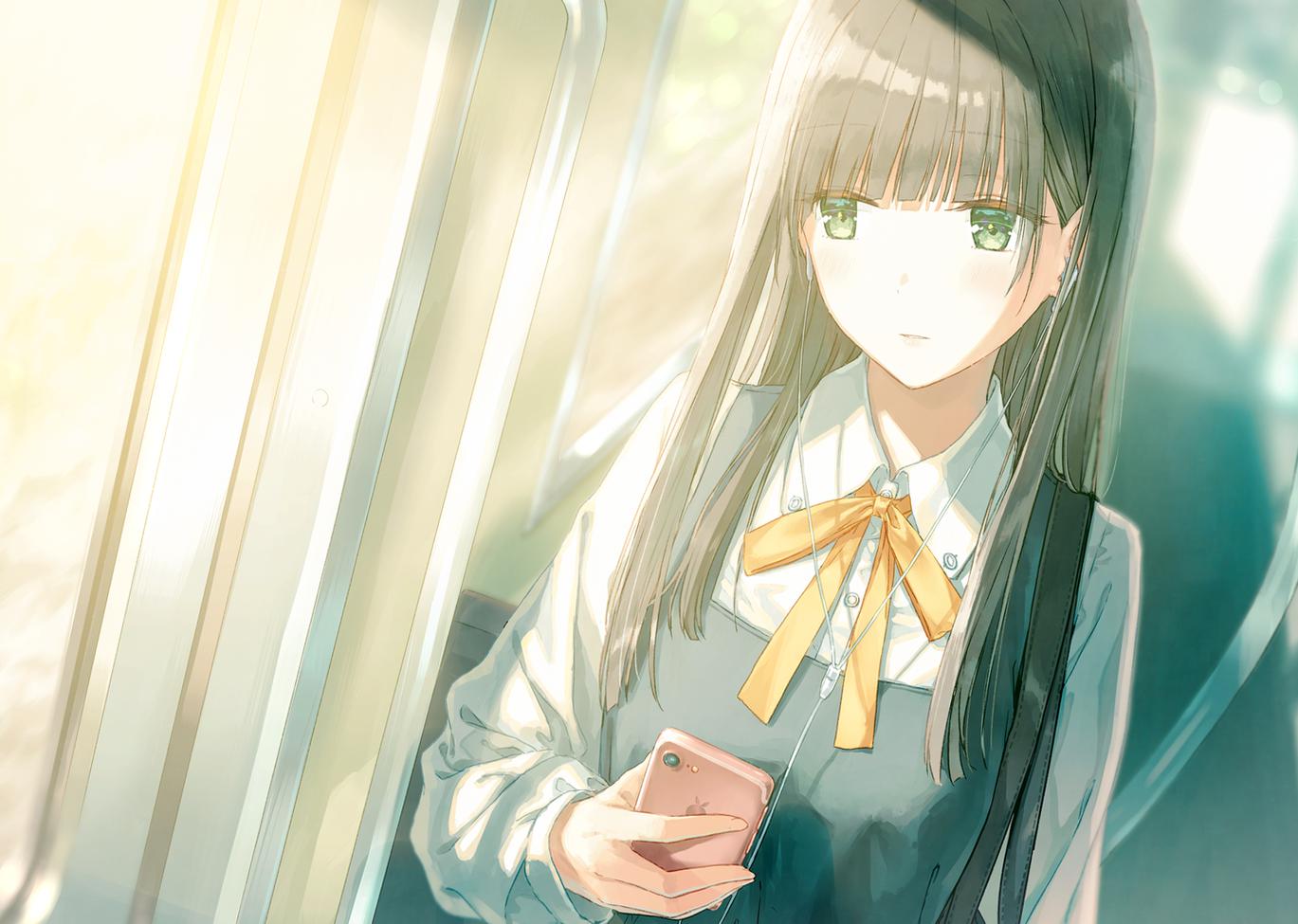 通学電車插画图片壁纸