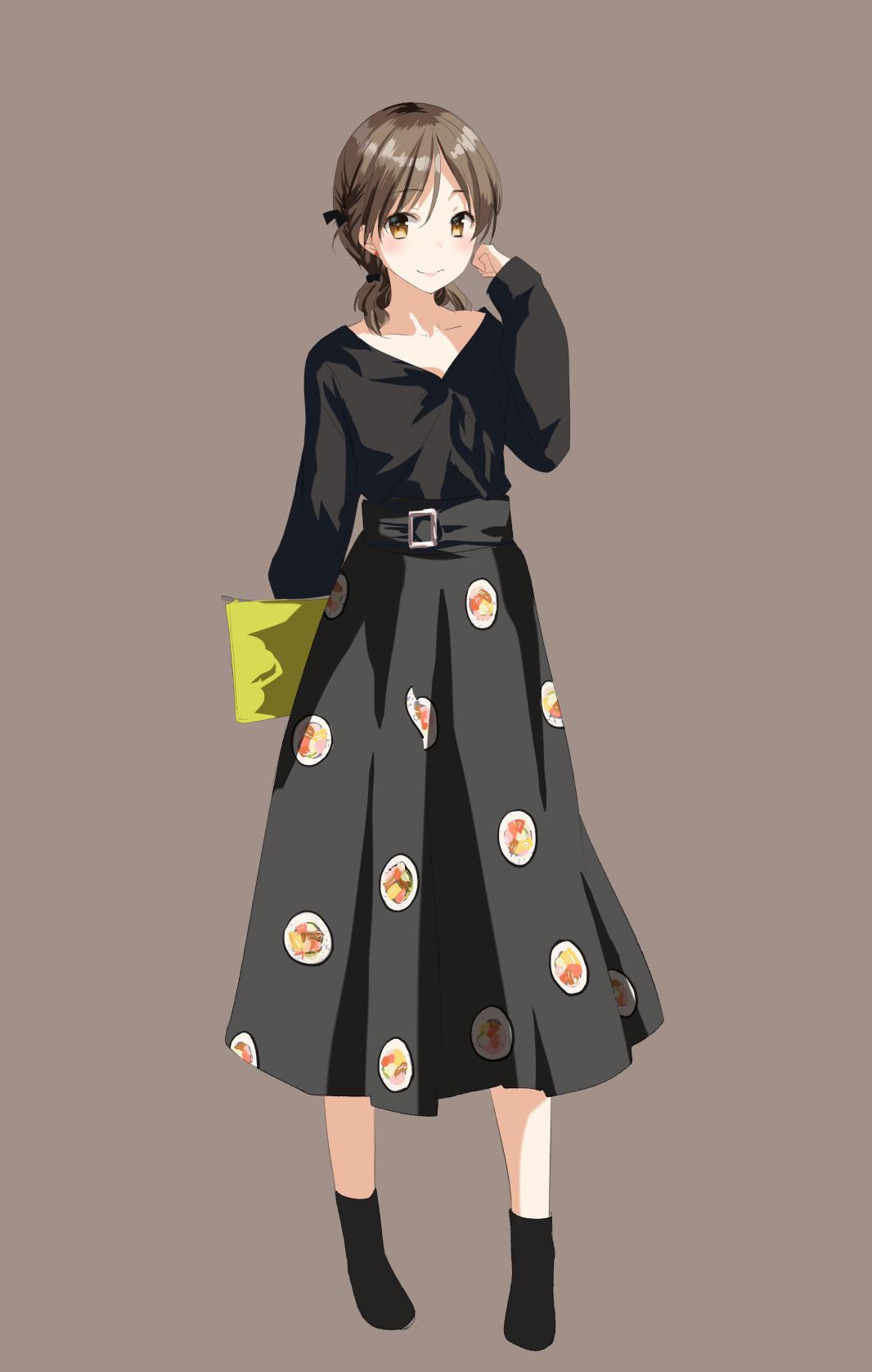 惠方卷女孩插画图片壁纸