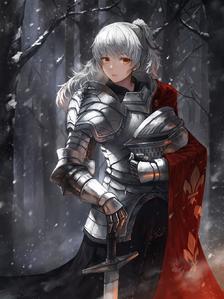 winter knight插画图片壁纸